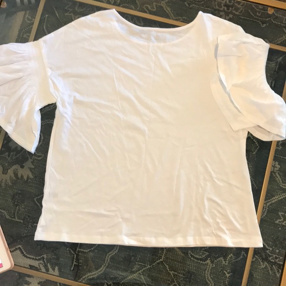 Nordstrom 14th & Union Bell Sleeve Tee Off White M - Picture 2 of 8